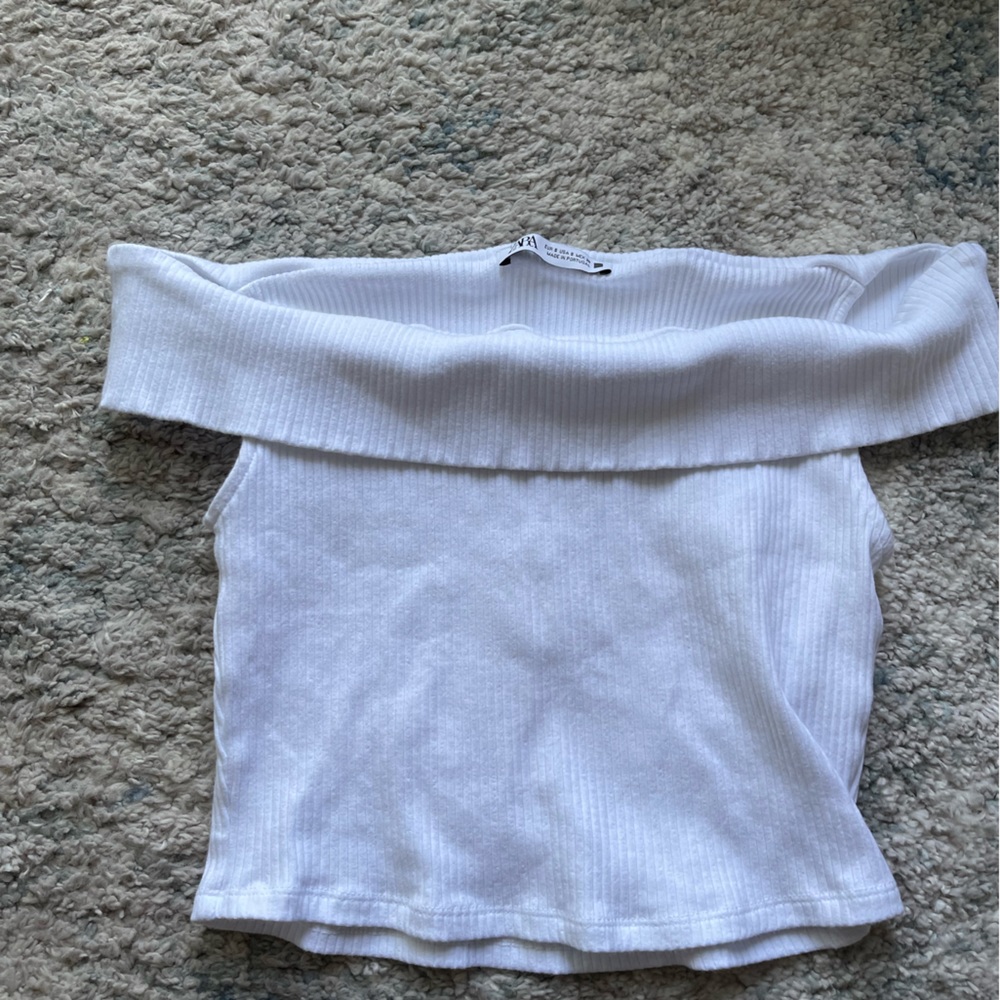 Zara white off shoulder top